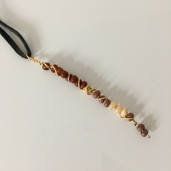 -DELETE- Mismatched Leather and Gold Earring - Picture 3 of 3